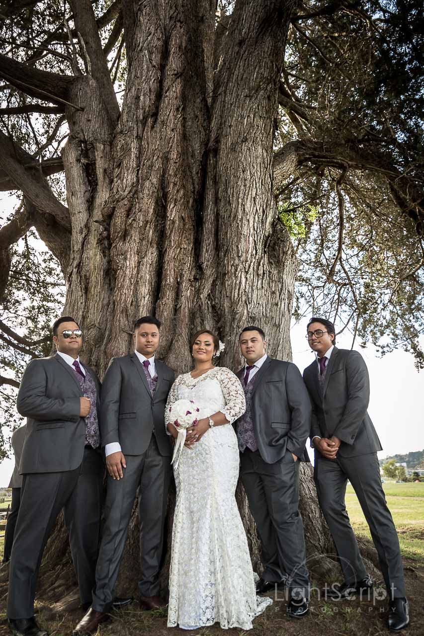 Bride and men