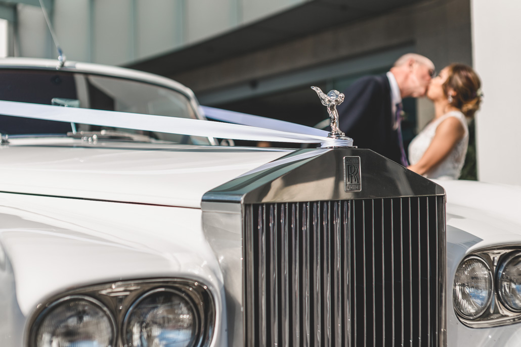 rolls-royce wedding couple Trinity Wharf Tauranga